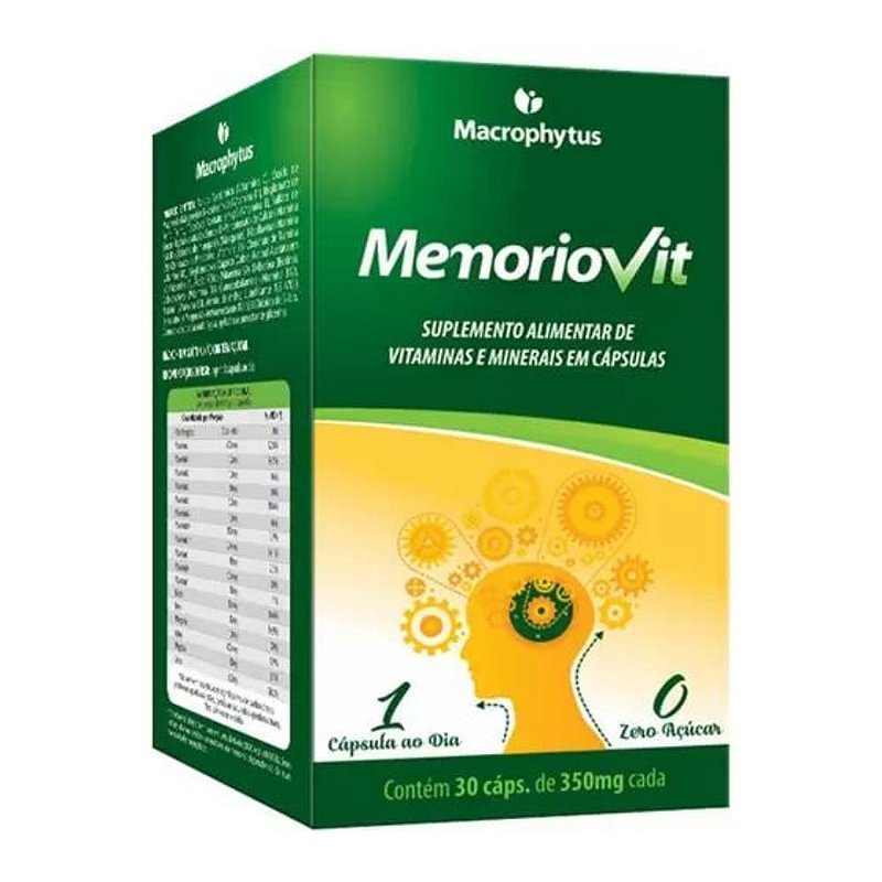 Memoriovit 350 mg – 30 Cápsulas – Suporte Cognitivo, Memória e Concentração — produto Mille Grani (imagem ilustrativa)