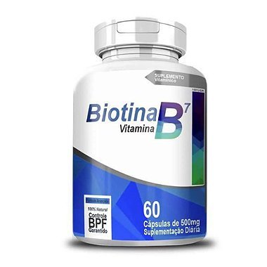 Biotina 500 mg – 60 Cápsulas – Energia, Beleza e Fortalecimento Natural — produto Mille Grani (imagem ilustrativa)