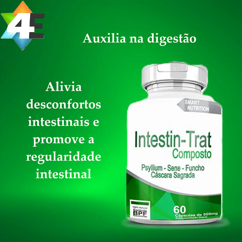 Intestin-Trat Composto 500 mg – 60 Cápsulas – Saúde Intestinal e Bem‑Estar Digestivo