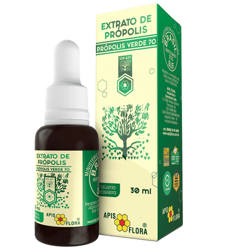 Extrato de Própolis Verde 70 30ml Apis Flora - Potência Extra para Sua Imunidade — produto Mille Grani (imagem ilustrativa)