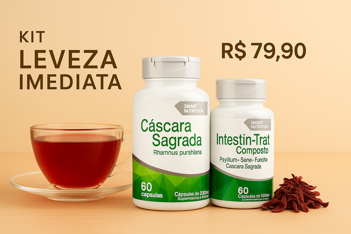 Leveza Imediata | Cáscara + Hibisco + Intestin