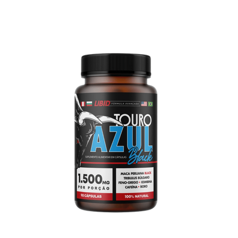 Touro Azul 1500 mg – 90 Cápsulas – Potência, Energia e Desempenho Masculino — produto Mille Grani (imagem ilustrativa)