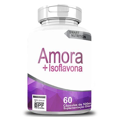 Amora + Isoflavona 500 mg – 60 Cápsulas – Equilíbrio Hormonal, TPM e Menopausa — produto Mille Grani (imagem ilustrativa)