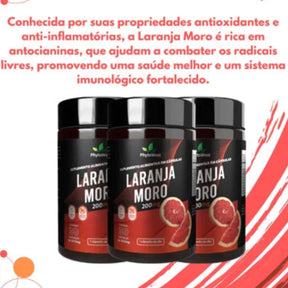Laranja Moro 500 mg – 30 Cápsulas – Antioxidante para Queima de Gordura e Metabolismo