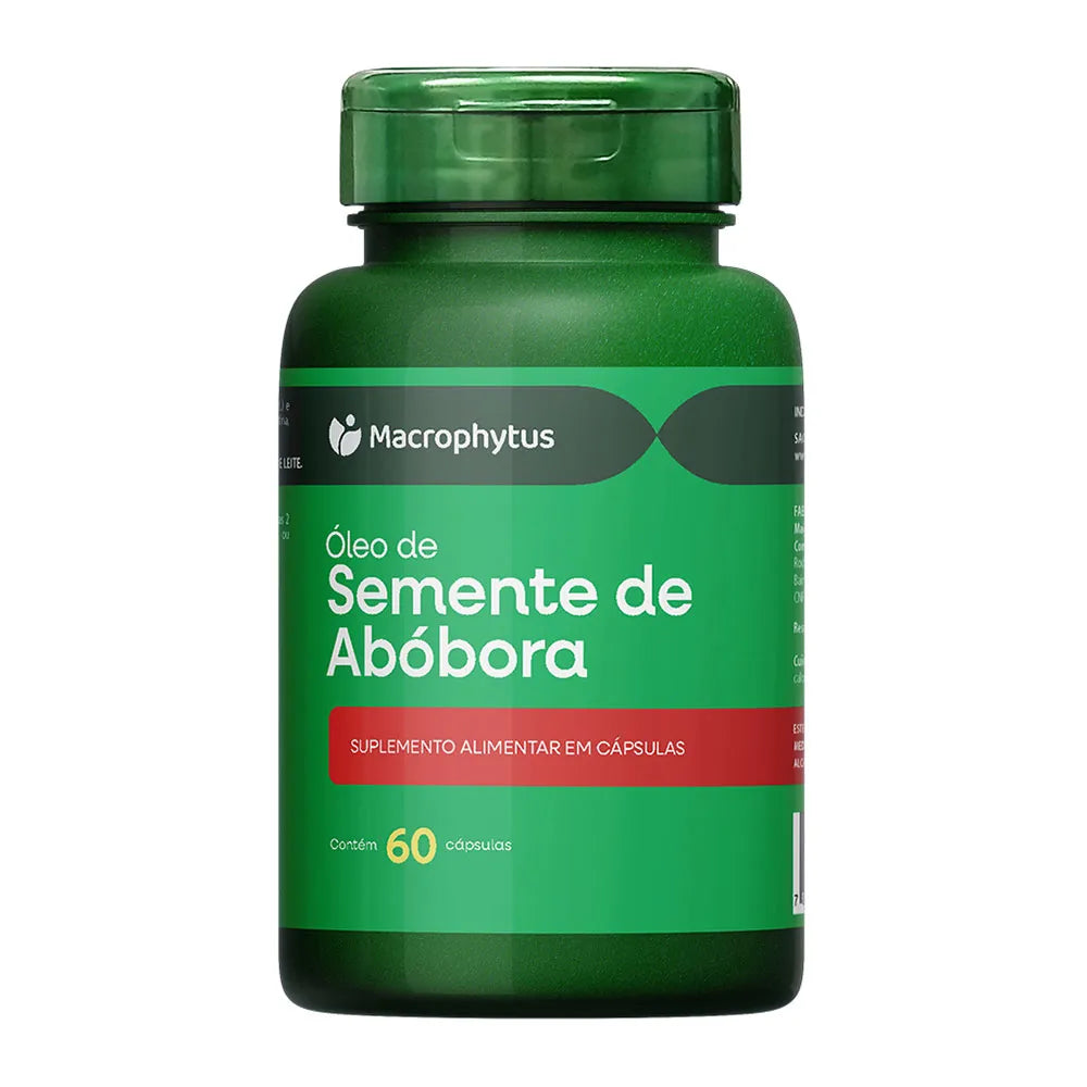 Óleo de Semente de Abóbora 1 400 mg – 60 Cápsulas – Nutrição da Pele, Cabelo e Bem-Estar Geral