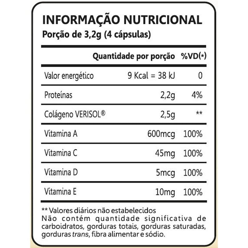 Colágeno DermUp Verisol 500 mg – 90 Cápsulas – Firmeza e Juventude