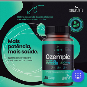 Ozempic Fibras & Fitonutrientes 2000mg – 120 Cápsulas – Saciedade e Equilíbrio Natural