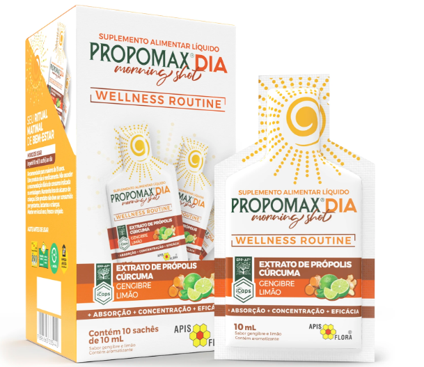 Propomax Dia Morning Shot 10ml – Energia Natural e Imunidade Reforçada para o Seu Dia a Dia!