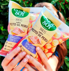 Snack Soja sabor Peito de Peru 25g - Good Soy: A Nutrição Deliciosa Que Transforma Sua Rotina!