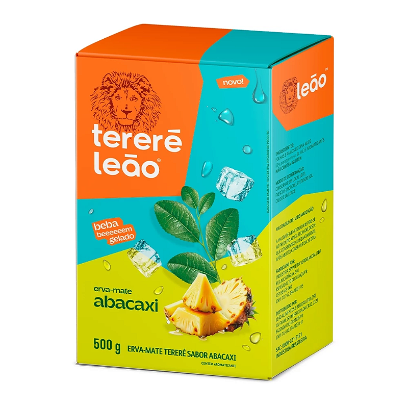 Tereré Erva Mate Sabor Abacaxi 500g - Leão