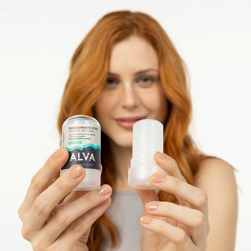 Desodorante Cristal Stick Vegano 60g Alva – Proteção Natural e Sustentável para Você!