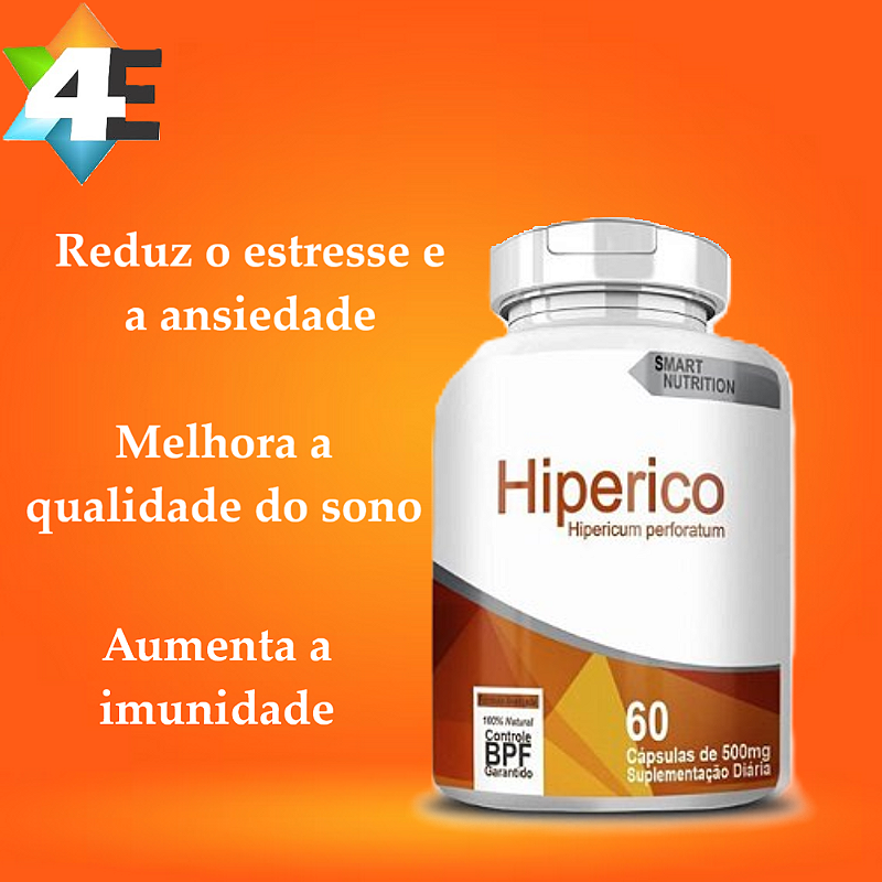 Hipérico 500 mg – 60 Cápsulas – Equilíbrio Emocional e Bem‑Estar Natural