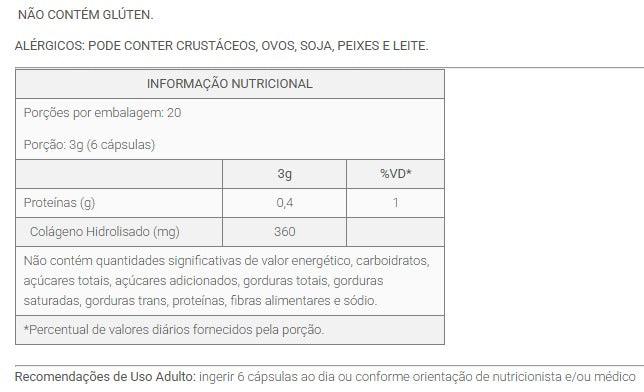 Colágeno Hidrolisado 1200 mg – 120 Cápsulas – Firmeza da Pele, Cabelos e Unhas