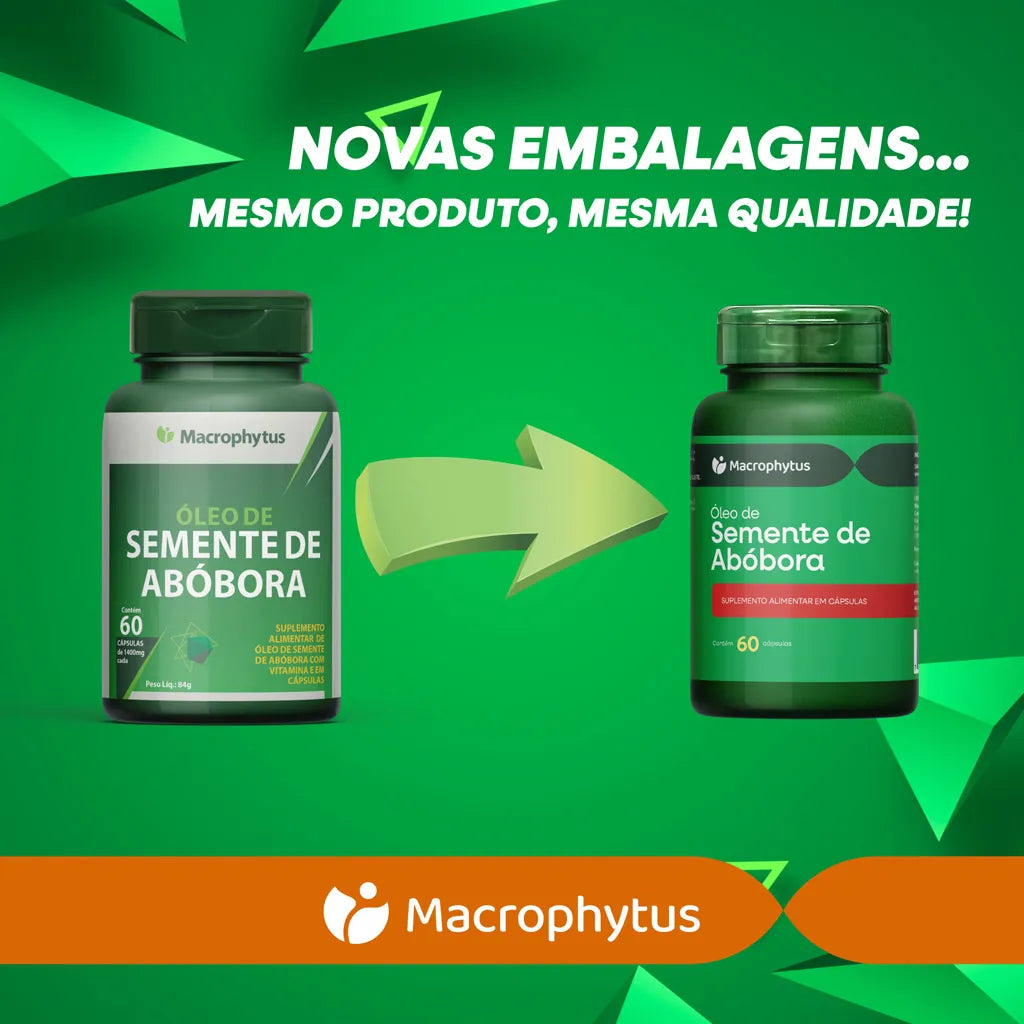 Óleo de Semente de Abóbora 1 400 mg – 60 Cápsulas – Nutrição da Pele, Cabelo e Bem-Estar Geral