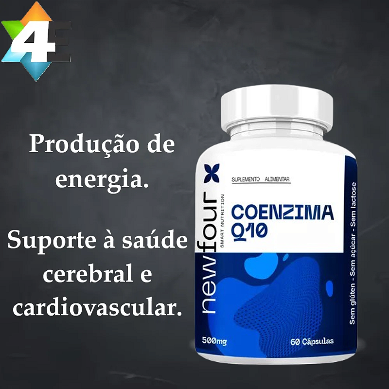 Coenzima Q10 Coenzima Q10 500 mg – 60 Cápsulas – Energia Celular e Antioxidante
