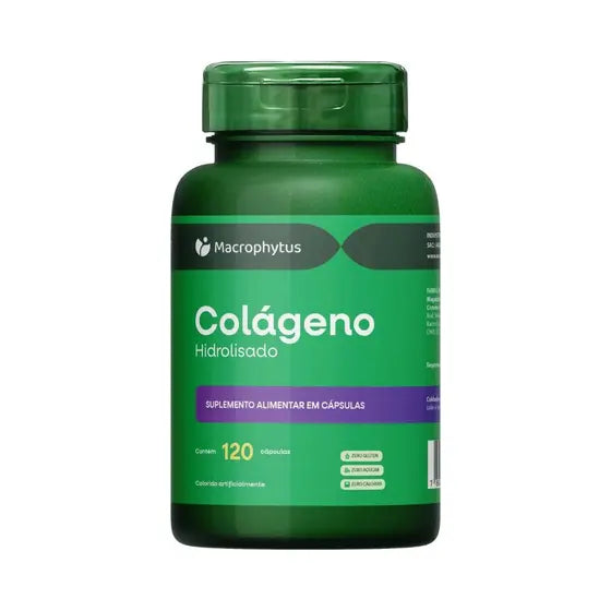 Colágeno Hidrolisado 1200 mg – 120 Cápsulas – Firmeza da Pele, Cabelos e Unhas