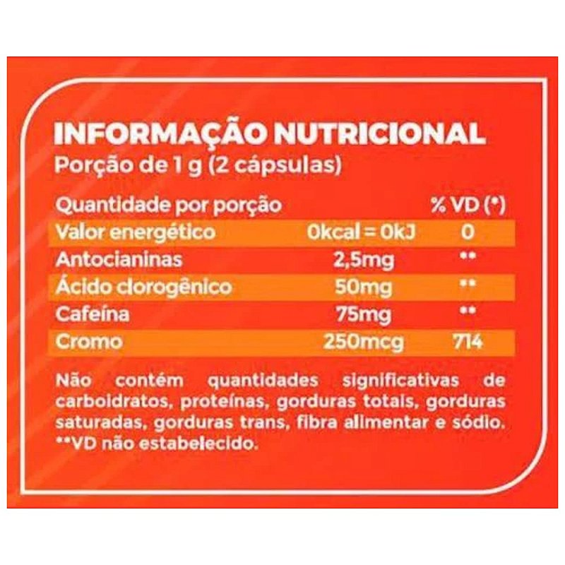 Moro HD Laranja Moro + Cromo – 60 Cápsulas – Metabolismo e Saciedade