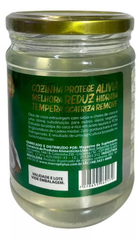 Óleo de Coco Extravirgem 500ml Macrophytus - Transforme sua rotina com saúde, sabor e versatilidade!