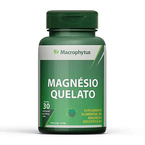 Magnésio Quelato 450 mg – 30 Cápsulas – Relaxamento, Sono e Saúde Muscular