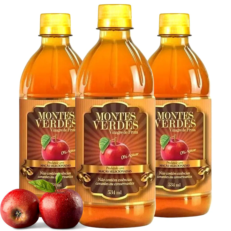 Vinagre de Maçã 530ml Montes Verdes – Natural, Saudável e Versátil