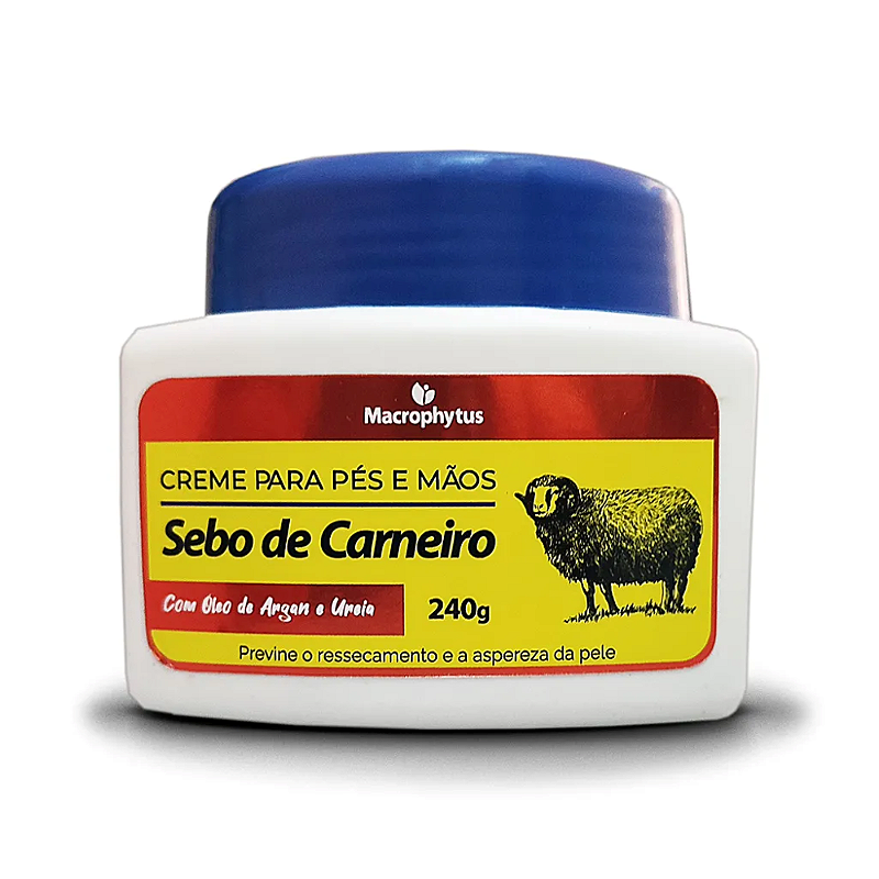 Creme Para Pés e Mãos Sebo de Carneiro 240g - Macrophytus