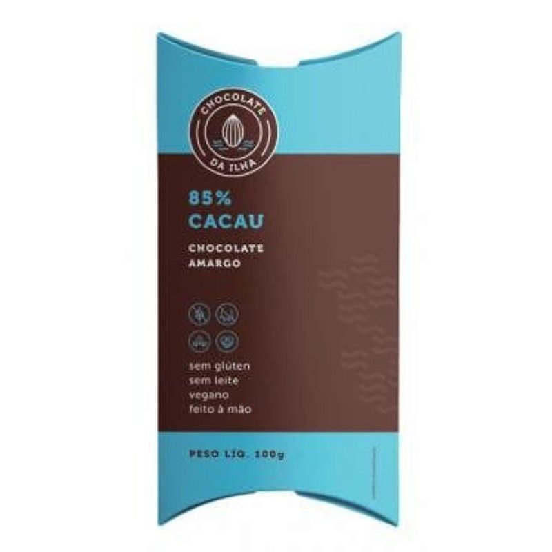 Chocolate Amargo 85% Cacau Vegano 100g - Chocolate da Ilha | Intensidade e Saúde em Cada Quadrado
