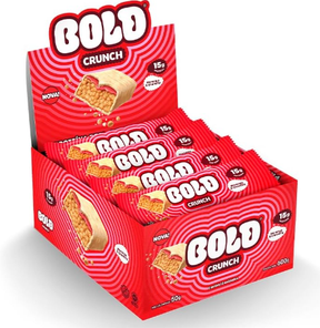 Barra de Proteína Crunch Sabor Morango e Chantilly Bold 50g – Sabor Delicioso e Alta Performance