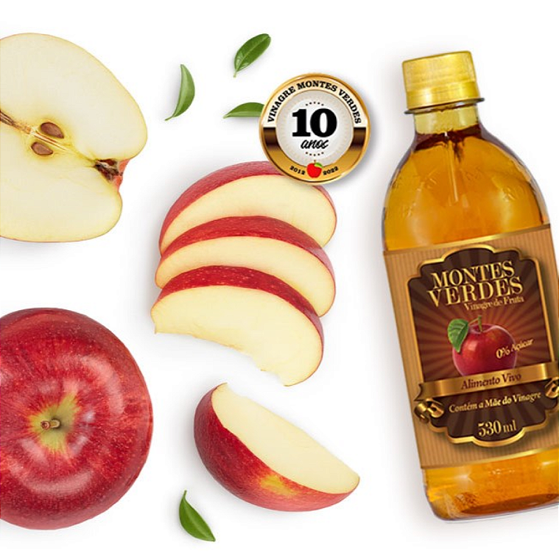 Vinagre de Maçã 530ml Montes Verdes – Natural, Saudável e Versátil