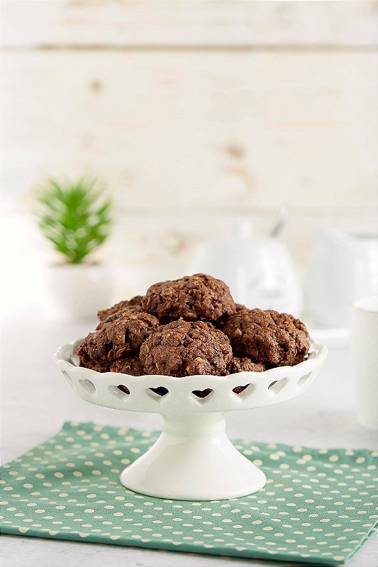 Cookies Aveia, Avelã e Cacau 100g – O Sabor que Transforma Seus Lanches!