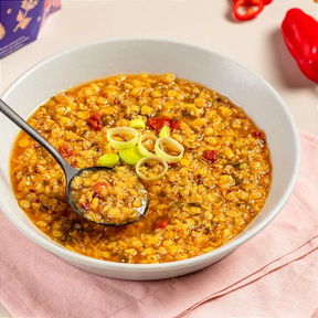Sopa Rosa (lentilha e páprica defumada) 160g Mexidona - Proteína, Sabor e Praticidade em Uma Só Colherada!