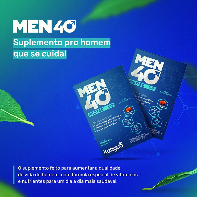 Men 40 Protec – 60 Cápsulas – Energia, Libido e Saúde Masculina