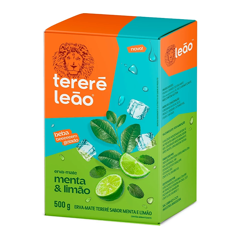 Tereré Erva Mate Sabor Menta & Limão 500g - Leão