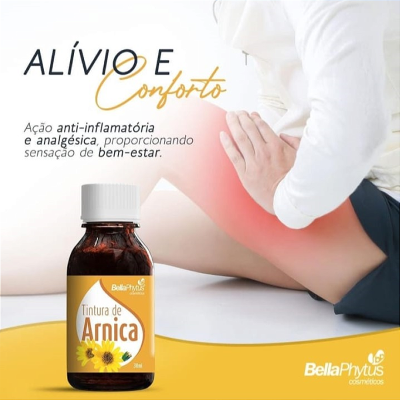 Tintura de Arnica 30ml - Bella Phytus: Alívio Rápido para Dores e Inflamações - Mille Grani
