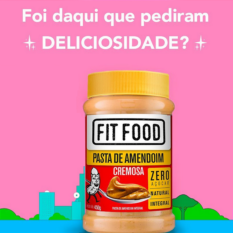 Pasta de Amendoim Cremosa 450g – Fit Food