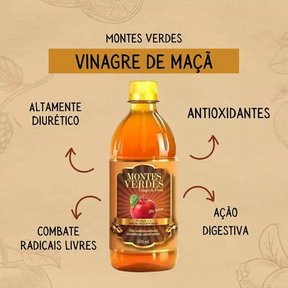 Vinagre de Maçã 530ml Montes Verdes – Natural, Saudável e Versátil