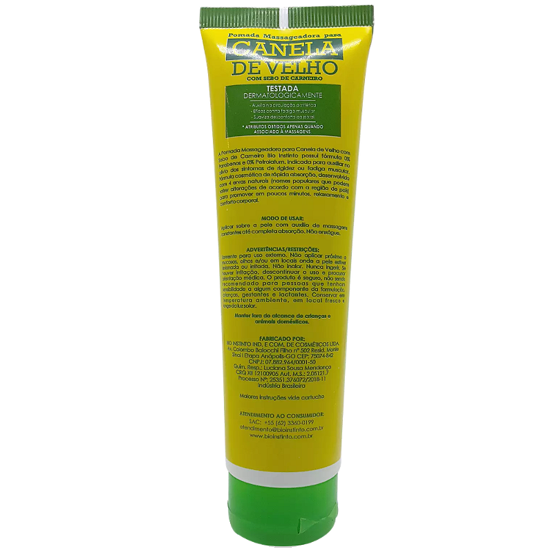Pomada Canela de Velho 150g – Alívio Rápido para Dores Musculares e Articulares - Bio Instinto