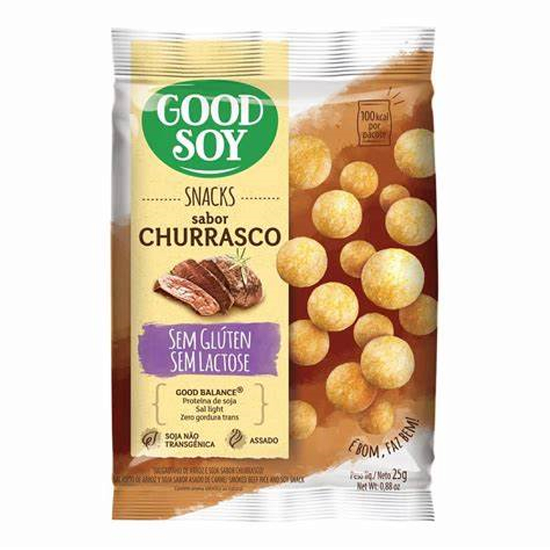 Snack Soja sabor Churrasco 25g - Good Soy