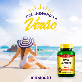Beta-Caroteno 400 mg – 60 Cápsulas – Antioxidante e Proteção da Pele