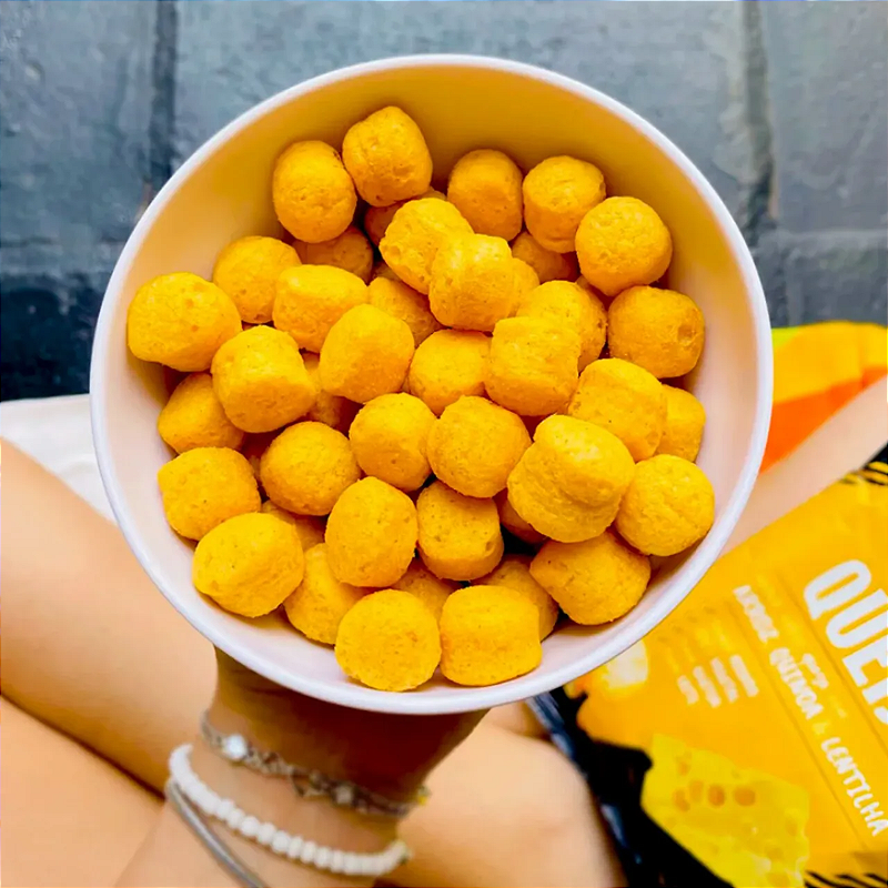 Snack Arroz, Quinoa & Lentilha Sabor Queijo 35g - Belive Crocância irresistível e nutrição em cada mordida!
