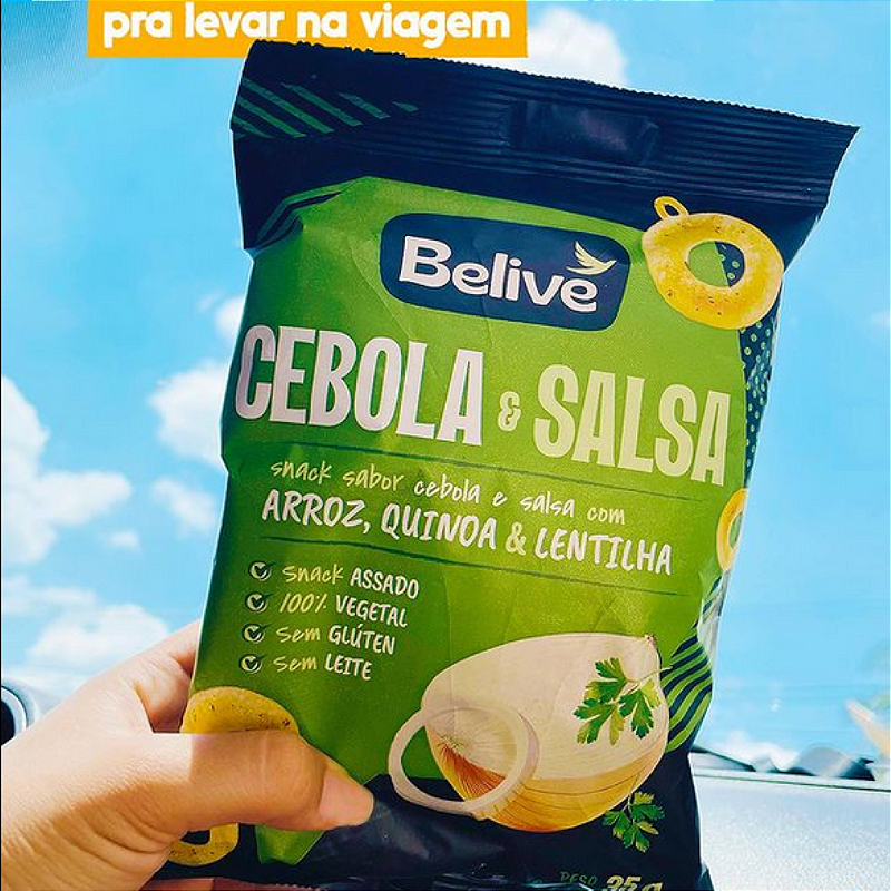 Snack de Arroz, Quinoa e Lentilha Sabor Cebola e Salsa 35g – Saudável e Delicioso!