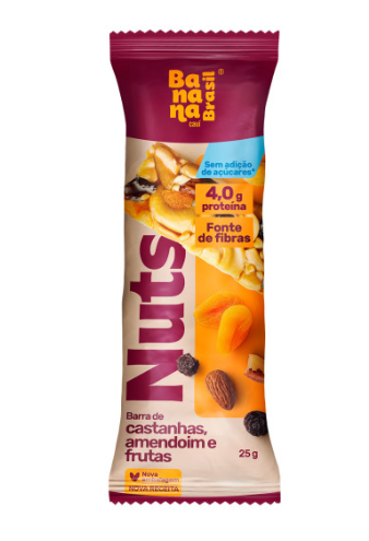 Nutsbar Barra de Castanhas, Amendoim e Frutas 25g – Banana Brasil Cauí!