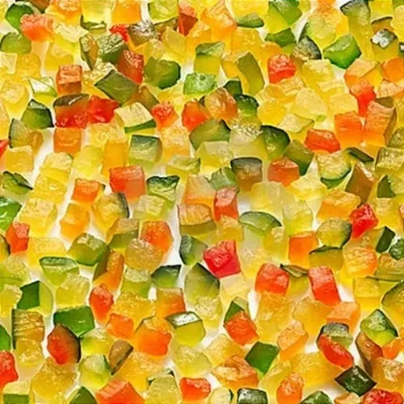 Frutas Cristalizadas 100g - O Sabor Tradicional que Transforma Suas Receitas!