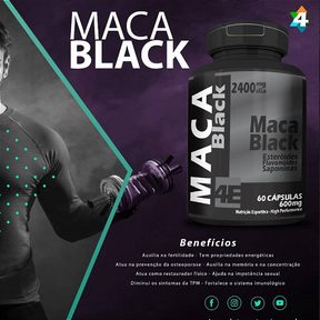 Maca Peruana Black 600 mg – 60 Cápsulas – Energia, Foco e Equilíbrio Natural