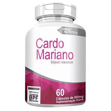 Cardo Mariano 500 mg – 60 Cápsulas – Proteção Hepática, Antioxidante e Digestão Suave