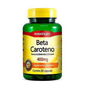 Beta-Caroteno 400 mg – 60 Cápsulas – Antioxidante e Proteção da Pele