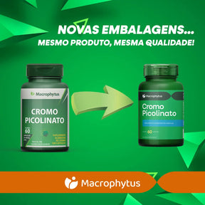 Cromo Picolinato 400mcg – 60 Cápsulas – Auxílio no Metabolismo e Controle da Glicose