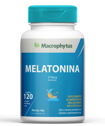 Melatonina 550 mg – 120 Cápsulas – Qualidade do Sono e Regularidade Circadiana