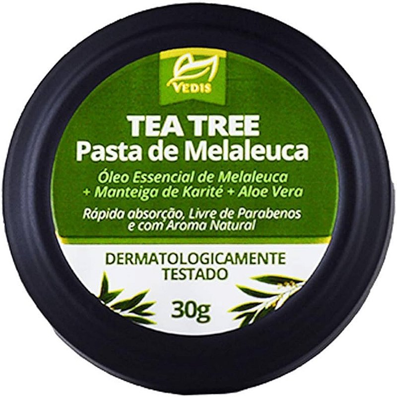 Tea Tree Pasta de Melaleuca 30g - Vedis | Antisséptico Natural e Cuidados para a Pele