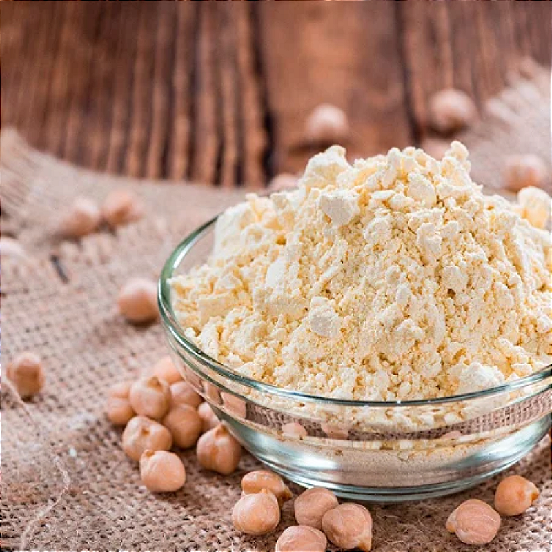 Farinha de Grão-de-Bico 100gr Sem Glúten – Proteína Vegetal e Baixo Índice Glicêmico