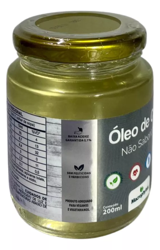 Óleo de Coco Não Saborizado 200ml - Macrophytus | A Energia Pura do Coco em Cada Gota